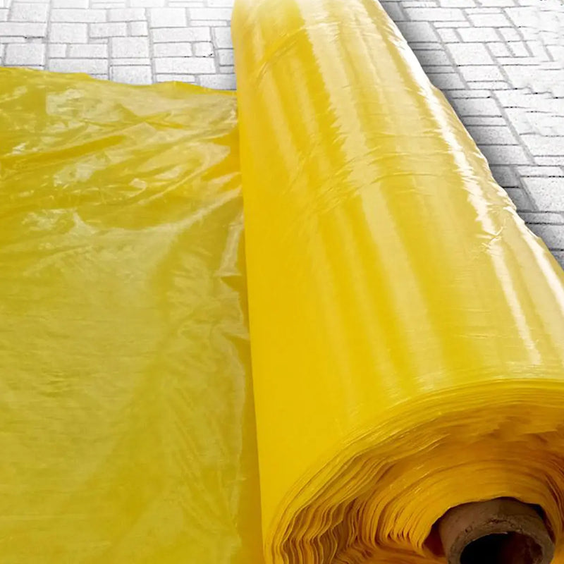 Tarpaulin Rolls TARPAULIN ROLLS - Width 1.8 Meters x 300 Meters | Extra Strong, UV Resistant, 100% Waterproof Virgin, 6 Layer MLCL 3D Ribs Technology  Purchasekart TUFFPAULIN 120-GSM-Yellow