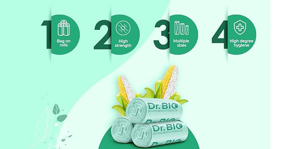 Dr.Bio Compostable Bags: Strength, Hygiene & Sustainability in One | Available on Purchasekart