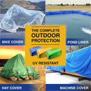 18ft x 15ft 250GSM Tarpaulin Blue Tirpal Tadpatri Tharpai Thadika, Extra Strong, Reinforced Eyelets, UV Resistant, 100% Waterproof Virgin, 6 Layer MLCL 3D Rib Technology