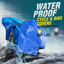 Bike and Cycle Cover Combo | Universal Size, UV Protection & Water Resistant, Dustproof Plastic Bike Body Cover for Two Wheeler Scooter, Motor Cycle