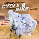 Bike and Cycle Cover Combo | Universal Size, UV Protection & Water Resistant, Dustproof Plastic Bike Body Cover for Two Wheeler Scooter, Motor Cycle