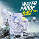 Bike and Cycle Cover Combo | Universal Size, UV Protection & Water Resistant, Dustproof Plastic Bike Body Cover for Two Wheeler Scooter, Motor Cycle