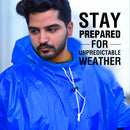 Full Sleeves Unisex Reusable Pocket Emergency Waterproof Rain Poncho for men and women Free Size