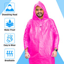 Full Sleeves Unisex Reusable Pocket Emergency Waterproof Rain Poncho for men and women Free Size