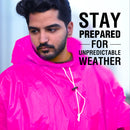Full Sleeves Unisex Reusable Pocket Emergency Waterproof Rain Poncho for men and women Free Size