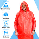 Full Sleeves Unisex Reusable Pocket Emergency Waterproof Rain Poncho for men and women Free Size