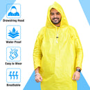Full Sleeves Unisex Reusable Pocket Emergency Waterproof Rain Poncho for men and women Free Size