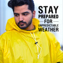 Full Sleeves Unisex Reusable Pocket Emergency Waterproof Rain Poncho for men and women Free Size