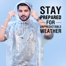 Half Sleeves Unisex Reusable Pocket Emergency Waterproof Rain Poncho for men and women Free Size