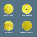 Half Sleeves Unisex Reusable Pocket Emergency Waterproof Rain Poncho for men and women Free Size