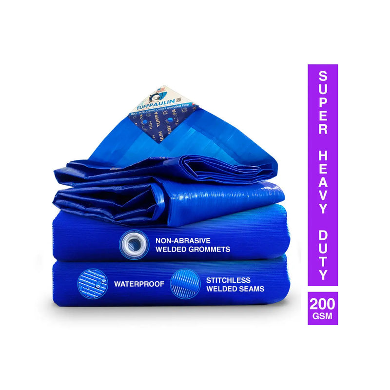 Tarpaulin Sheet TUFFPAULIN Blue Waterproof 40x96 feet 200 gsm  Purchasekart TUFFPAULIN