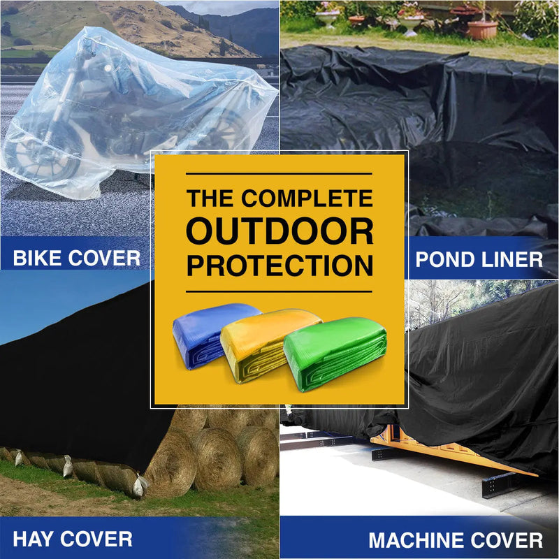 Tarps Tarpaulin Blue 15x21ft 200gsm Tirpal Tadpatri Tharpai Thadika, Extra Strong, Reinforced Eyelets, UV Resistant, 100% Waterproof Virgin, 6 Layer MLCL 3D Rib Technology  Purchasekart TUFFPAULIN