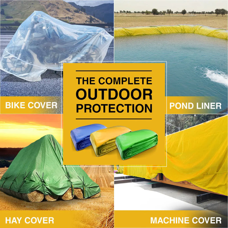 Tarpaulin Sheet Tarpaulin Blue 9x6 feet 150 gsm, Heavy Duty Tarpaulin, Reinforced Eyelets, UV Resistant, Waterproof, 6 Layer MLCL 3D Rib Technology  Purchasekart TUFFPAULIN