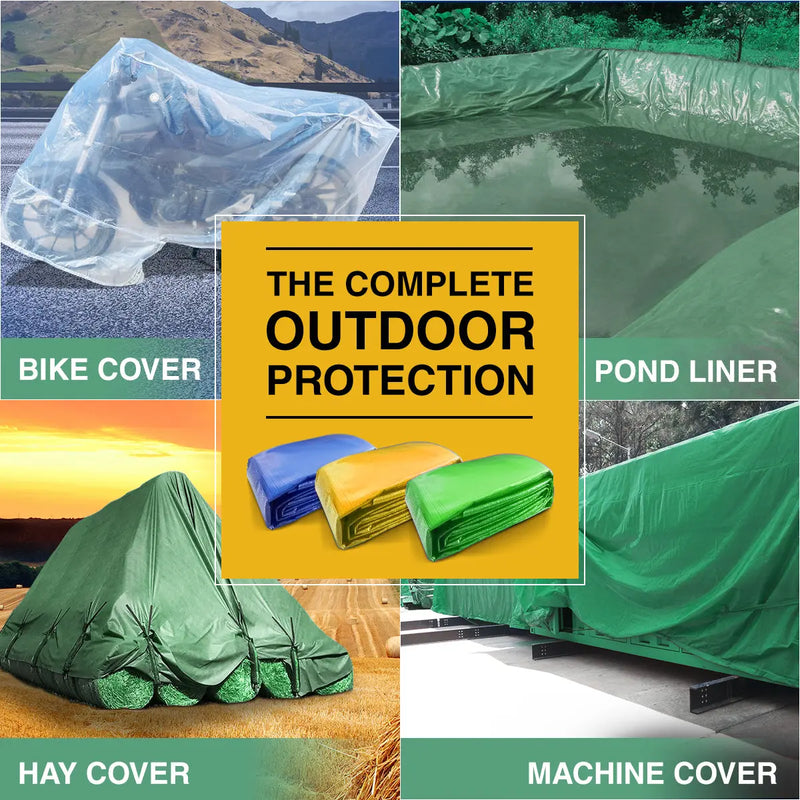 Tarps Tarpaulin Sheet Green 12FT X 10 FT 250 GSM  Purchasekart TUFFPAULIN