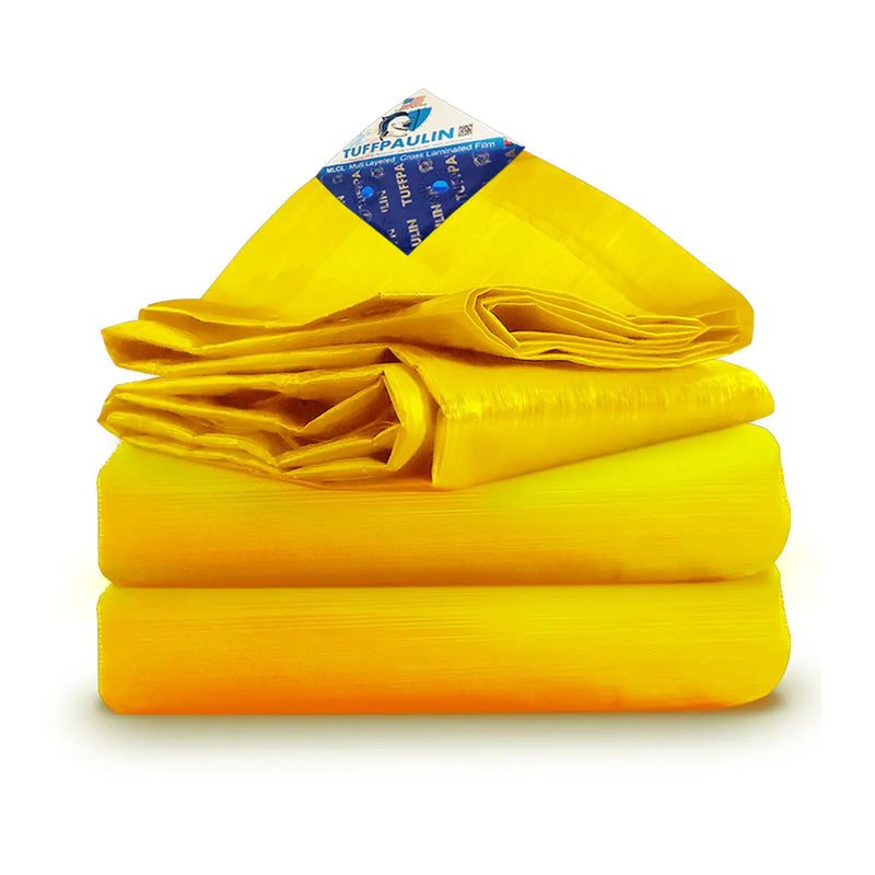 Tarpaulin Sheet Yellow: Durable, UV Resistant, Reinforced Edges