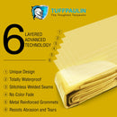 Tarps Tarpaulin Yellow Tirpal Tadpatri Tharpai Thadika, Extra Strong, Reinforced Eyelets, UV Resistant, 100% Waterproof Virgin, 6 Layer MLCL 3D Rib Technology  Purchasekart TUFFPAULIN