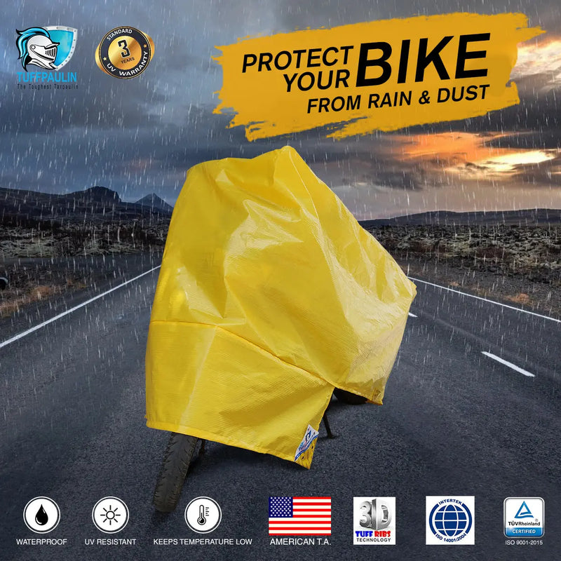 Transparent Bike Cover | Bike Cover, Universal Size, UV Protection & Water Resistant, Dustproof Plastic Bike Body Cover for Two Wheeler Scooter, Motor Cycle