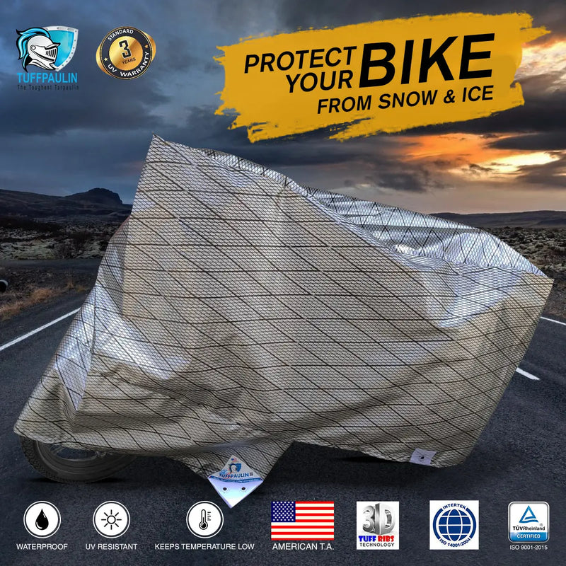 Transparent Bike Cover | Bike Cover, Universal Size, UV Protection & Water Resistant, Dustproof Plastic Bike Body Cover for Two Wheeler Scooter, Motor Cycle