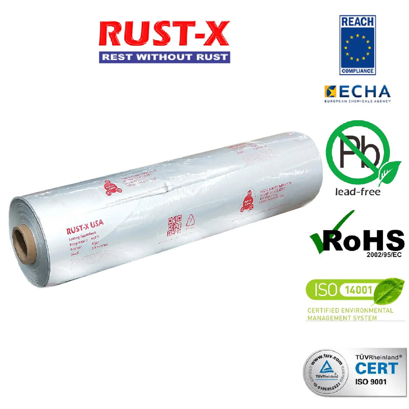 MIL-PRF-131 Class 1<br>Rust-X Grade - Aluminum Barrier foil Silver/Transparent  Purchasekart Purchasekart Roll-1MTR-X-100MTR-200