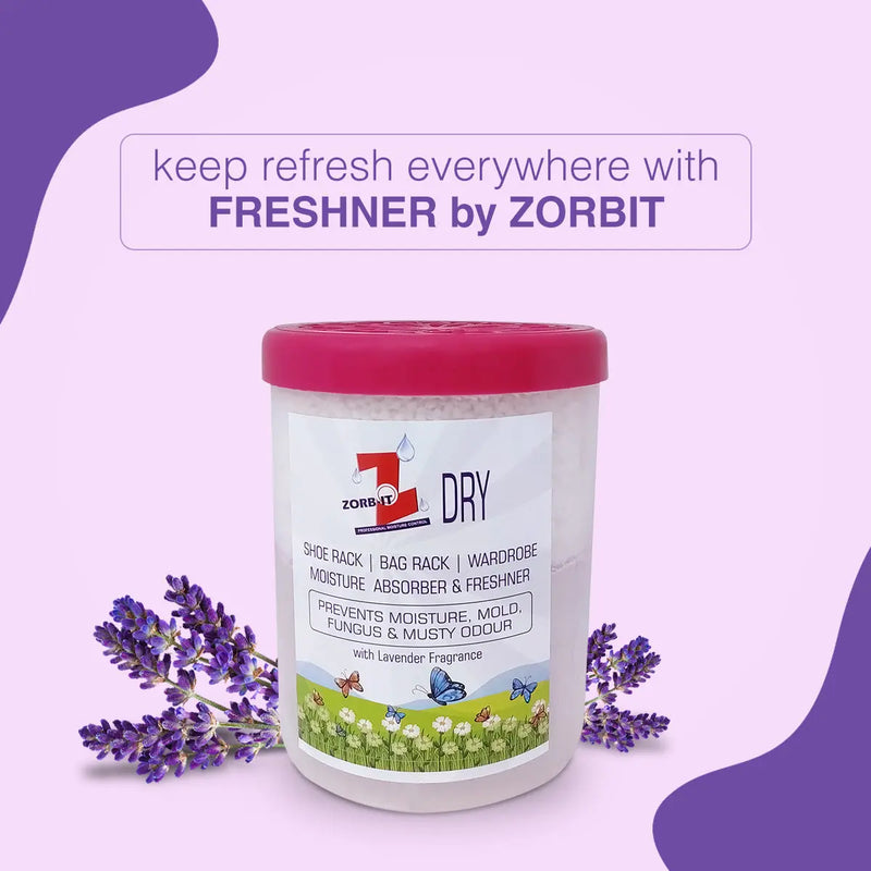 ZORBIT | Moisture Absorber Bucket and Odour Remover Freshener, Lavender Fragrance | Glocery - Purchasekart