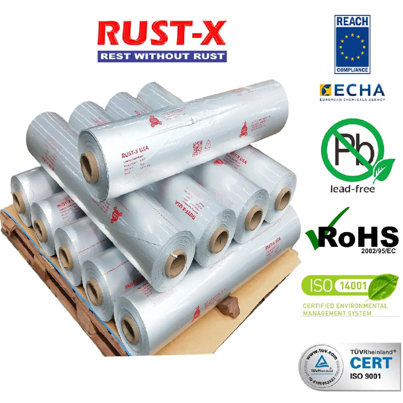 MIL-PRF-131 Class 1<br>Rust-X Grade - Aluminum Barrier foil Silver/white  Purchasekart Purchasekart Roll-1MTR-X-100MTR-200