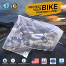 Transparent Bike Cover | Bike Cover, Universal Size, UV Protection & Water Resistant, Dustproof Plastic Bike Body Cover for Two Wheeler Scooter, Motor Cycle - Purchasekart