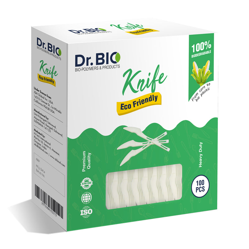 Dr. Bio Biodegradable Compostable Knife Pack of 100/300/500/1000/2000 Nos.