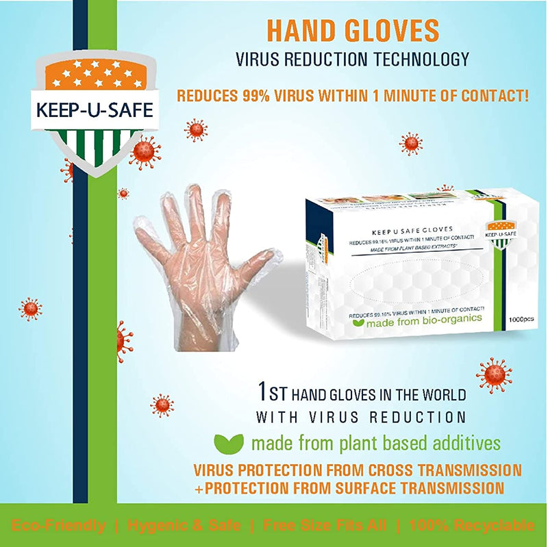 KEEP U SAFE Disposable Hand Gloves(500 pairs)